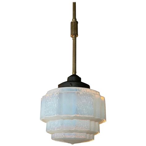 Opaline Glass Deco Pendant Light